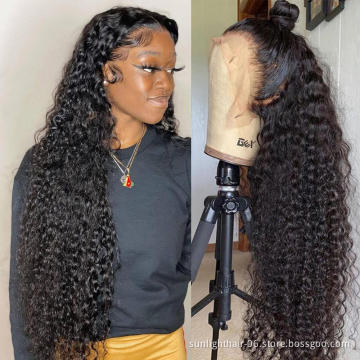 Sunlight water wave lace front mink wig woman raw human hair virgin brazilian pre pluck 13x4 lace wig